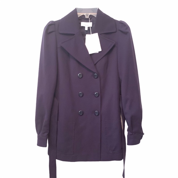 & Other Stories NWT Navy Twill Belted Trench Coat - Picture 4 of 10